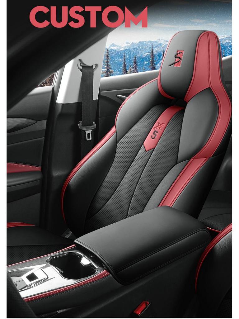 New Oshan X5 Leather Car Seat Cushion - Universal Fit, All-Season Comfort for 5-Seat Models