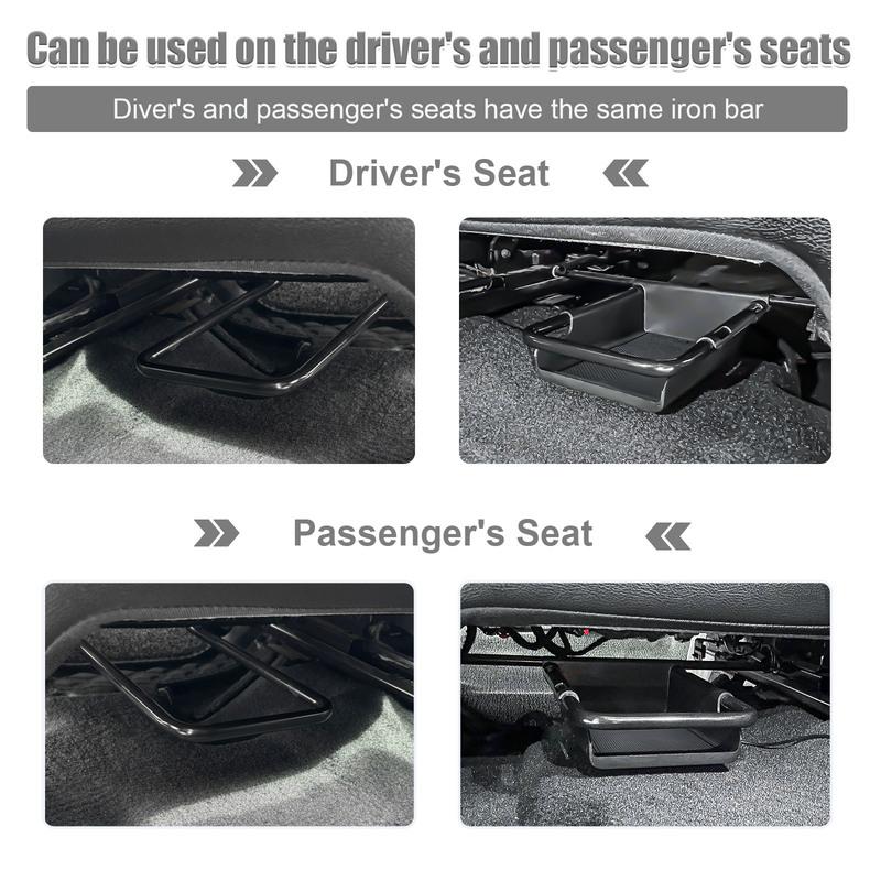 Sixthsmoy Front Under-Seat Consoles Tray for Jeep Wrangler JL/JLU 2018- 2024 2025 Center Console Hidden Storage Organizer