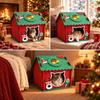 Pet House Festive Christmas-Themed Felt Cat Cozy for Home Corner Placement