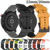 22mm 20mm Silicone Strap For Samsung Watch 7/6/5/4 Huawei Watch 4/3/GT5-4-3 Football Pattern Bracelet Amazfit GTR 4/Balance Band