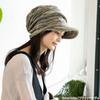 Queenhead Knit Newsboy a knit cap perfect for a slimming UV perfect for fall and One size fits most Brown Cap, versatile, wide-brimmed face.