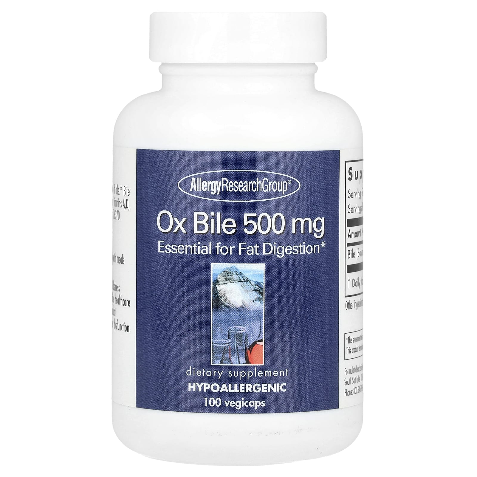 

Ox Bile, 500Mg, 100 Veggie Caps