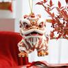 Acrylic 2D Lion Dance Pendant Lion Pattern Hanging Flat Indoor Decoration Lightweight Lion Hanging Pendant