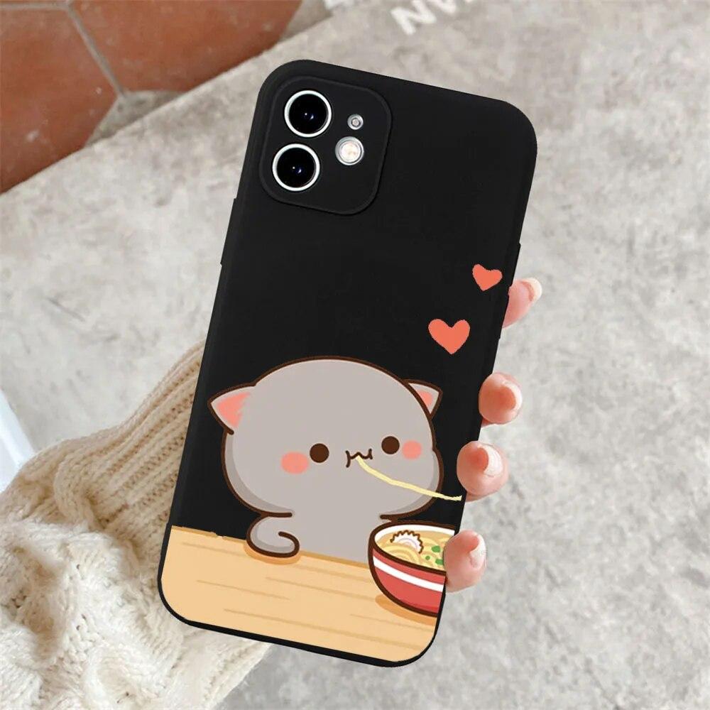 Soft Animation Lovely Fashion Phone For Iphone 11 XR Max 14 Pro 6s 8 Mini X 6 7 13 12 Plus XS Silicon Silicone Soft TPU Straight Case Cover