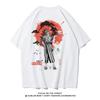 One Piece Roronoa Zoro Red Sun Ink Samurai Back Print T-Shirt Oversized Black Japanese Anime Streetwear T-shirt