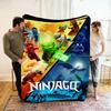 Cartoon N-Ninjago Flannel Blanket Figures Home Sofa Lunch Break Blankets Children Student Blanket Nap Cover Kids Travel Gift
