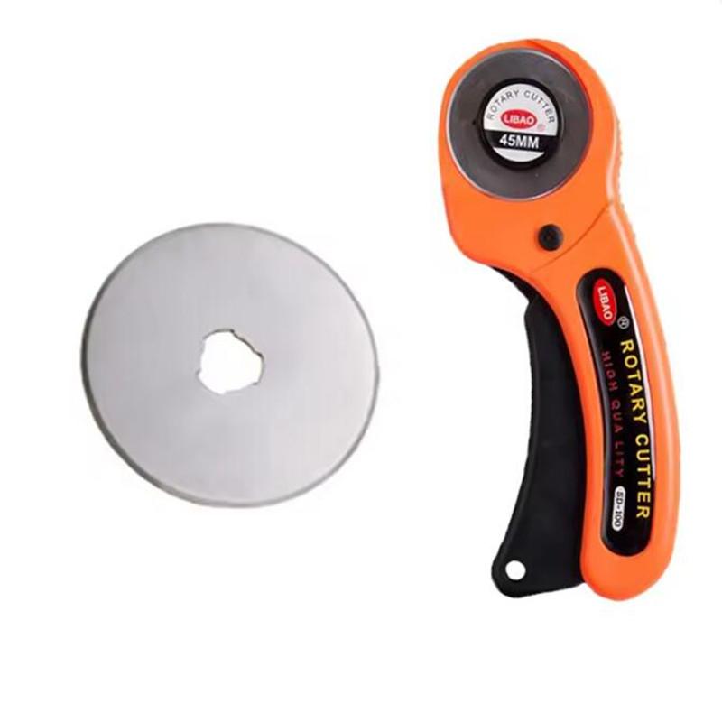 

45 мм роликовый нож для пэчворка, нож для резки ткани, кожи, бумаги, ткани, тканей для рукоделия, вращающийся резак, аксессуары для шитья своими руками Pack of 1 оранжевый