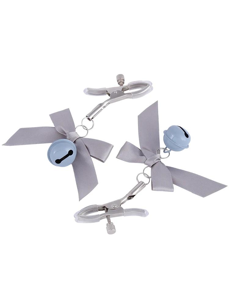 Stainless Steel Metal Bow Ties Nipple Milk Clips Breast Clip Sex Slaves Nipple Clamps Sex Toys Butterfly Style For Couples SM