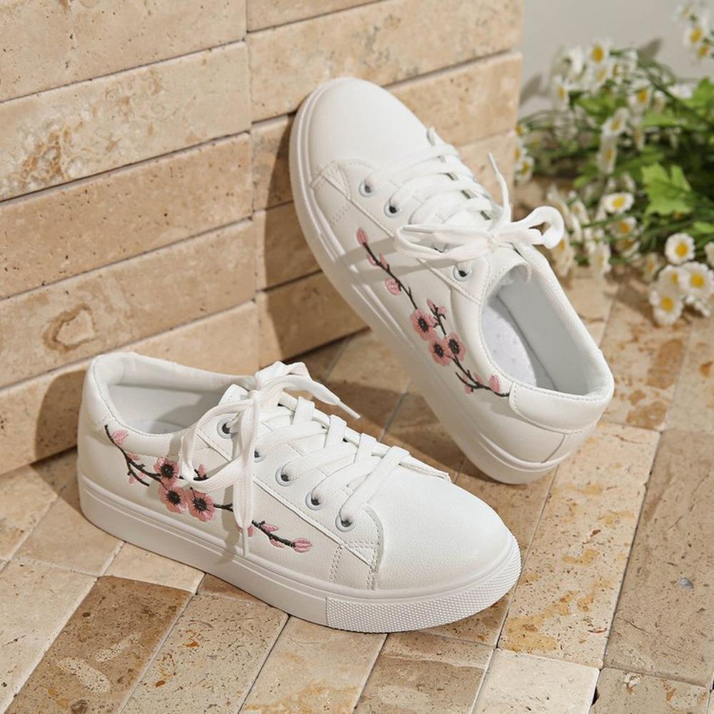  New Women's Sneakers – Low-Top Round-Toe Lace-Up Canvas Shoes
