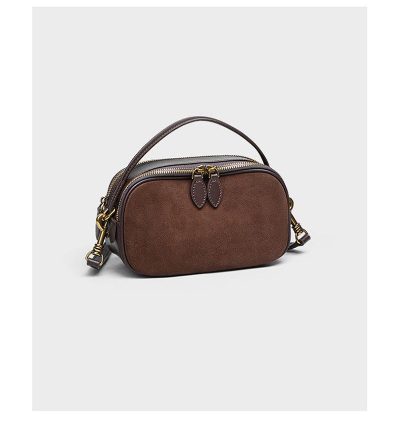 Spring/Summer 2026 Women's Retro Velvet Crossbody Handbag with Single Shoulder Strap