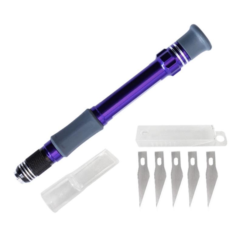 

Hobby Cutter Set with 5 Craft Cutter Cutter for Art Scrapbooking Carving DIY Cutting Stenciling Model Making Accessories фиолетовый