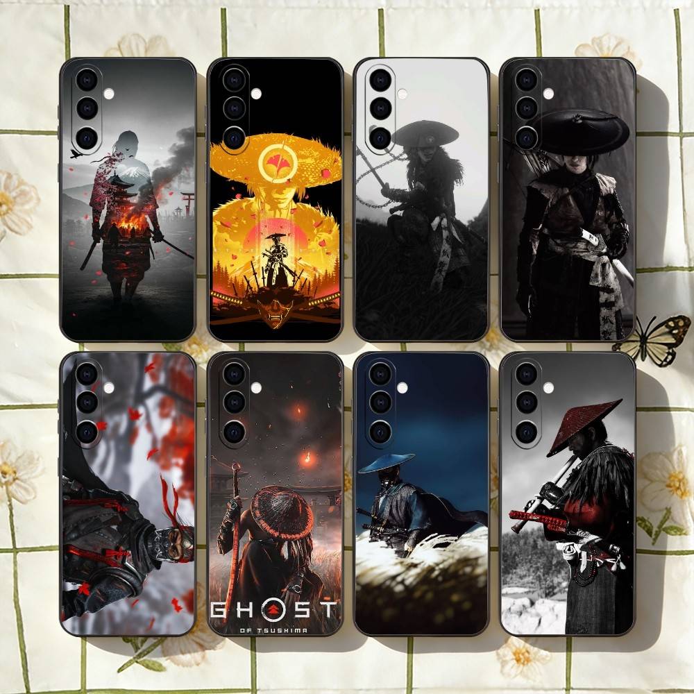 Game G-Ghost Of Y-Yotei Phone Case For Samsung Galaxy A73,A72,A71,A70,A53,A52,A51,Soft Silicone Black Cover