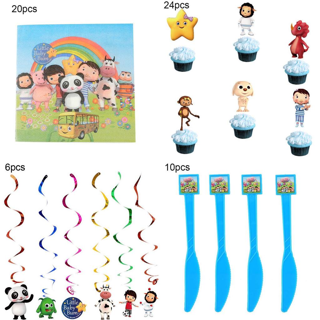 Little Baby Bum Theme Birthday Party Supplies With Festive Tableware And Decor