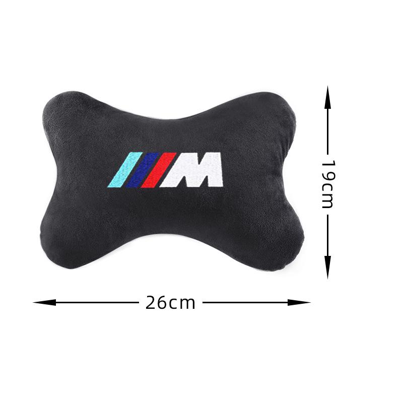 1 SZTUKA Pokrowiec na zagłówek samochodowy Pokrowiec na siedzenie samochodowe Poduszka podpierająca głowę i szyję Do BMW M Power Performance M3 M5 X1 X3 X5 X6 E46 E39 E36 E60 E90