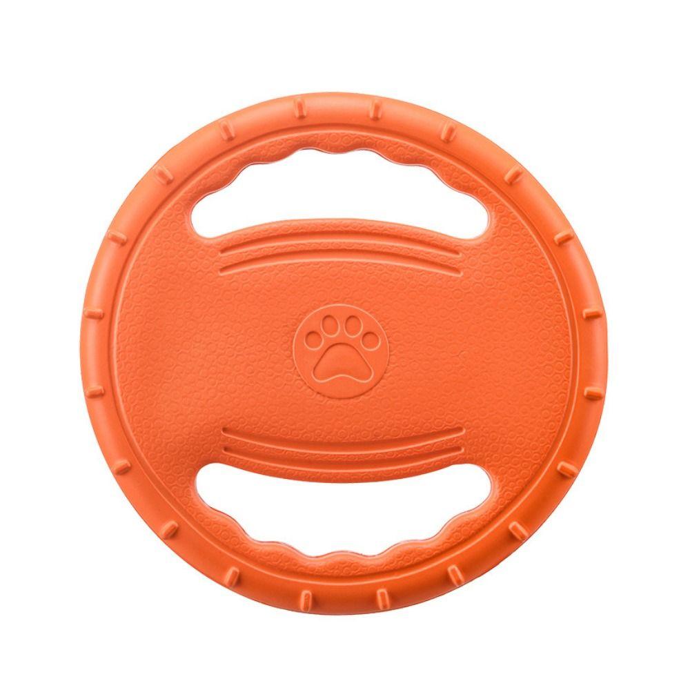 

Bite Resistant Dog Training Pull Ring Steering Wheel Shape Dog Toys Flying Discs Self Happy оранжевый