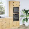 SKI Cabinet Honey Brown 66 X 58 X 207 Cm Solid Pine Wood
