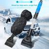 Car Windshield Ice Scraper Mitt Waterproof Snow Shovel Brush With Warm Gloves Scratch-Free Snow Removal Tools for Car Cleaning