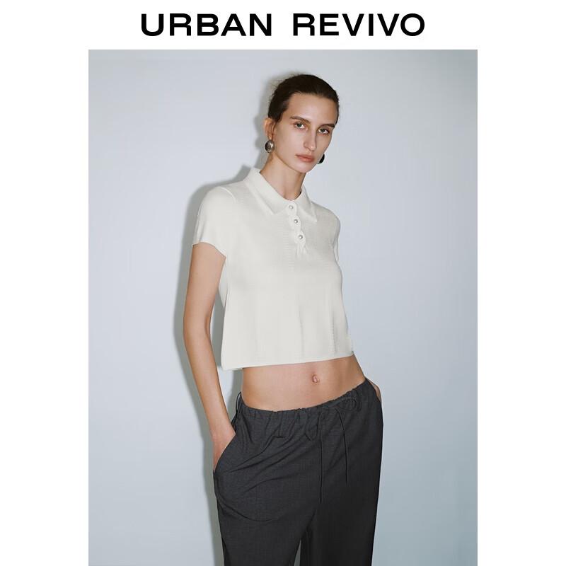 UR Women's Academy Style Button Placket Short Sleeve Knit Top