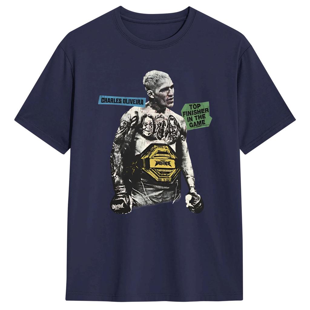 Charles Oliveira Top Finisher In The Game T Shirt Summer Fashion T Shirts Cotton O Neck Plus Size Tees Short Sleeve Retro Tshirt