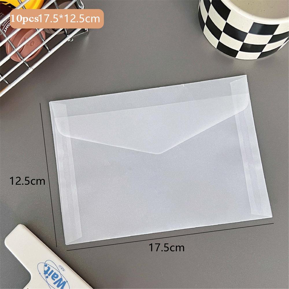 11PCS INS Translucent Storage Bags Envelope Packaging Bags Waterproof Dust-proof InsIdol Photo Cards Holder Protective Bags