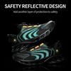Rotary Buckle Men Safety Shoes Work Boots Safety Steel Toe Shoes Men Anti-Smash Anti-Puncture Work Sneakers Indestructible Shoes