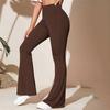 Summer Drop Sense Ausgestellte Hohe Taille Einfarbige Yogahose Damenmode Lässig Gestrickte Sporthose