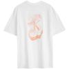 Calvin Klein Sun Protection Cool Feel Casual Boyfriend Style Printed Loose Short Sleeve T-Shirt Women Tops Moonlight-White J223339