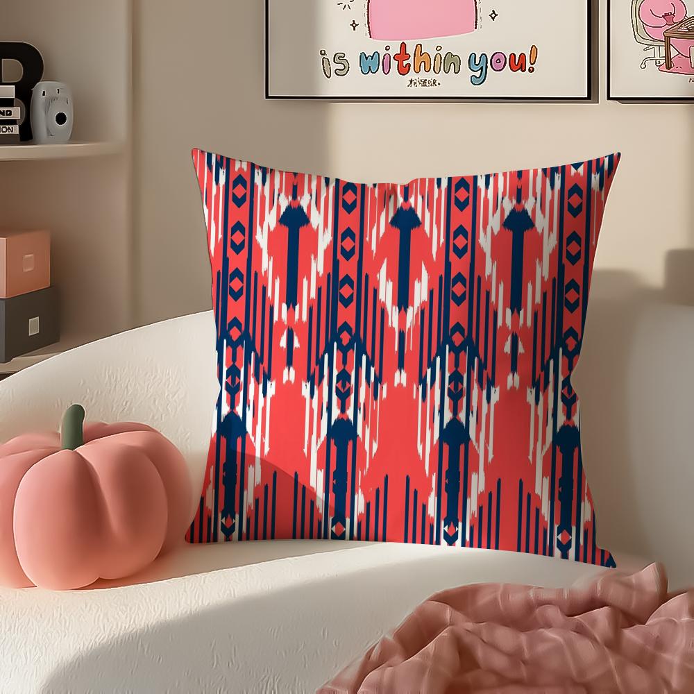 Retro Art Pattern RRussian shading Cushion Cover Pillowcase Short Plush Invisible zipper Room Sofa Cushion Cover