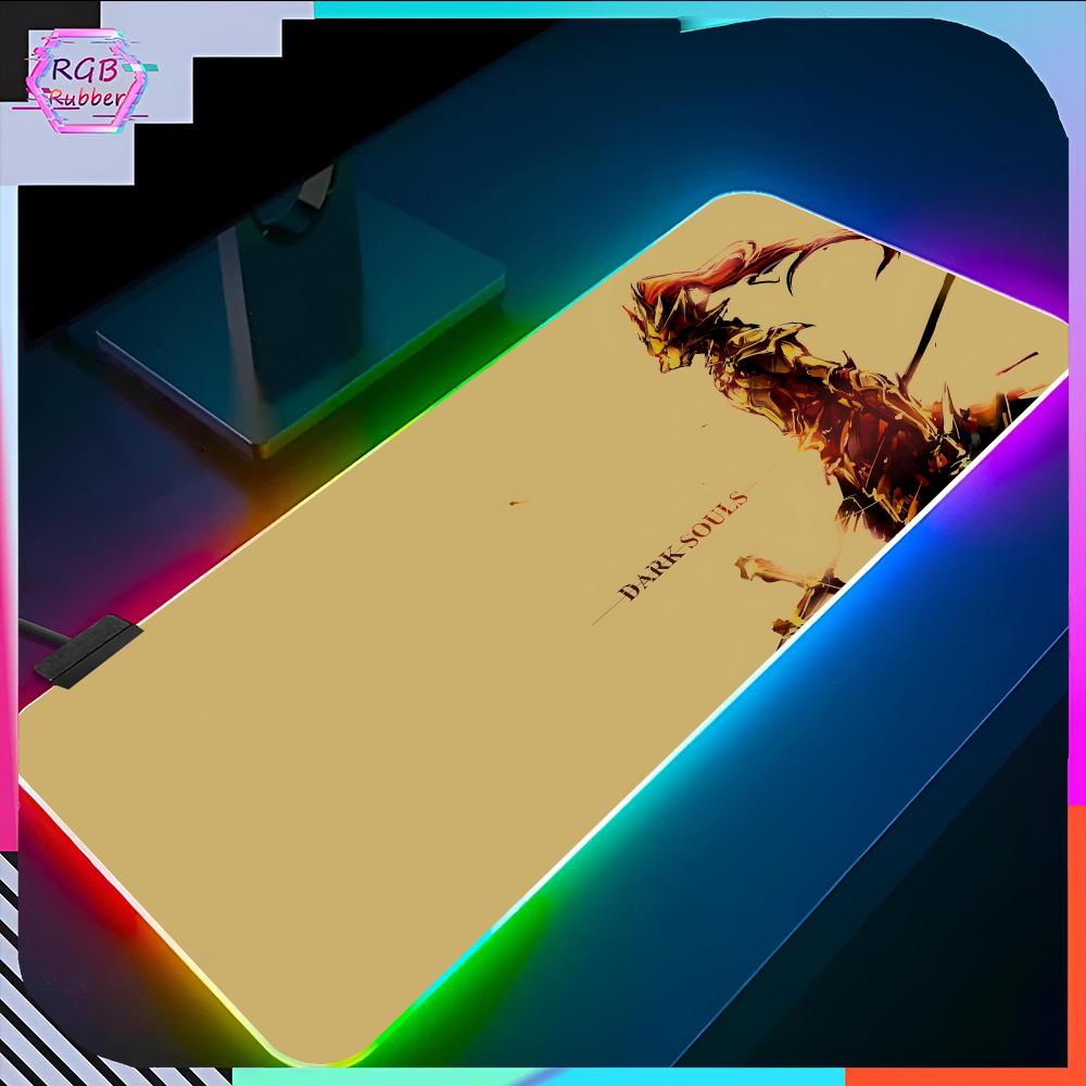

Classic Games Dark Souls Mouse Pad RGB Pc Accessories LED Game Desk Mat E-sport Table Protector Neon Keyboard Mat Backlit Carpe RGB600x300x3mm