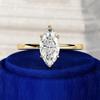 1CT 2CT 3CT Marquise Cut Solitaire Moissanite Engagement Ring For Women   Copper6 Prong Wedding Band With Certified