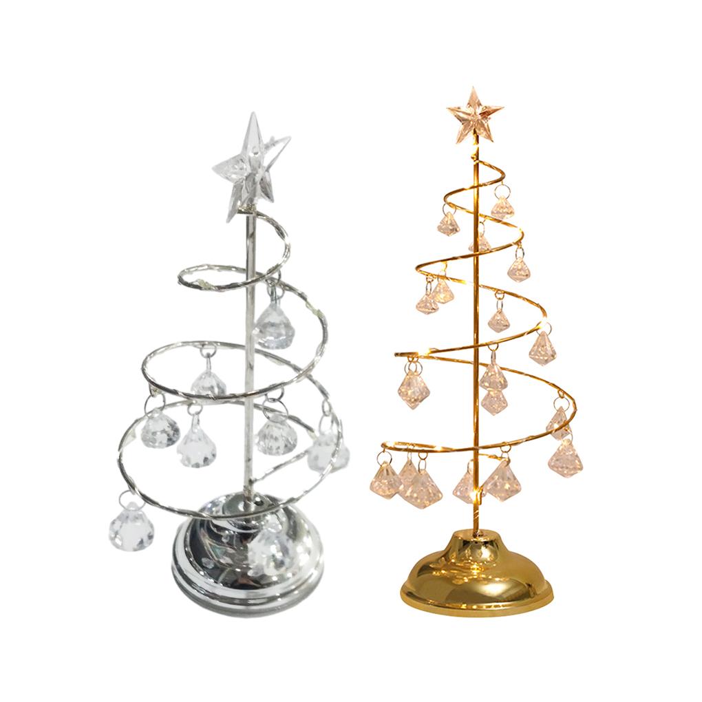 Christmas Tree Light Luminous Acrylic Night Lamp Glowing LED Xmas Decoration Gift for Bedroom
