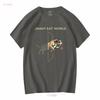 Jimmy Eat World Jumping Tiger Olive Green T Shirt Size Medium vintage Washed designer clothes Stretched Versatile fashion