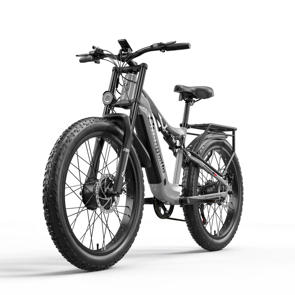 Shengmilo S600 Electric Bicycle 1000W*2 Motors 48V 17.5AH Battery 90km Range 26*3.0 Inch Fat Tire E-bike