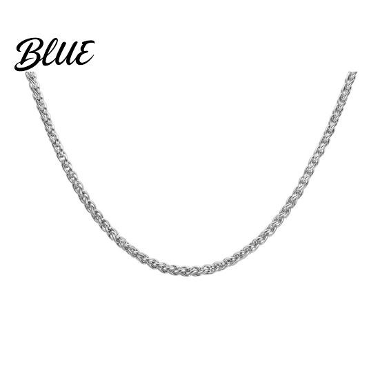 Exquisite Necklace Wheat Chain for Men Gold Black Tone