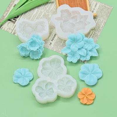3D Flower Shape Silicone Cake Mold Plumeria Peony Flower Chocolate Mould DIY Fondant Flower Cupcake Cake Decoration Baking Tool