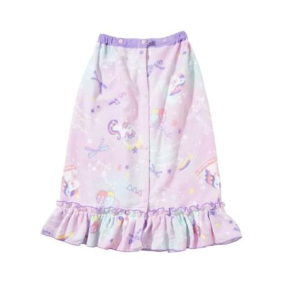 [Arisana]arisana Wrap Towel, Kids, Girls, Wrap Towel, Children, Seashell Pattern, Ruffles, One Piece Style, Unicorn Lavender, 70cm Length