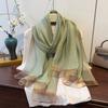 New Retro High-end Temperament Shawl with Yarn Scarf Korean Style Fashionable Light Luxury Silk Temperament Scarf for Women