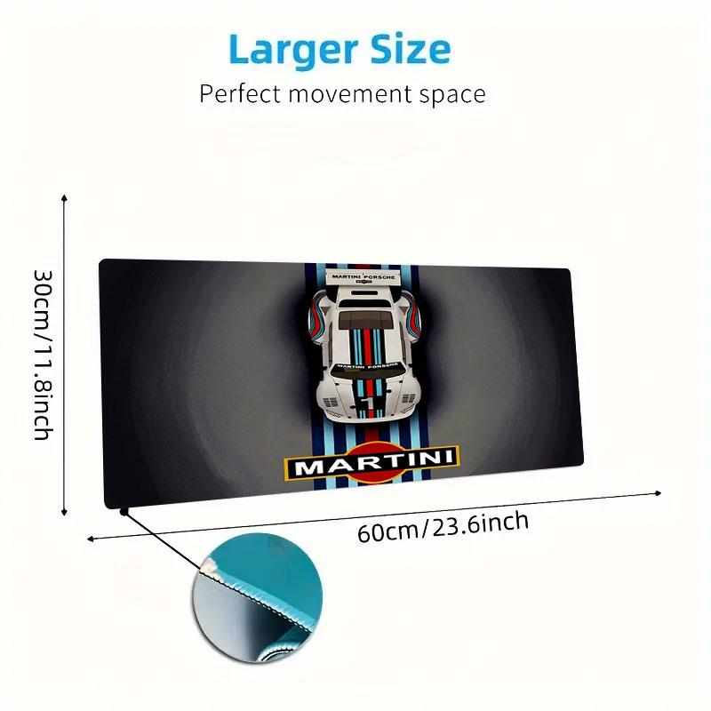 Martini Car Large Size Mouse Pad Large Gaming Table Cushion Nonslip Laptop Tablet Big Mousepad Xxl Mat Mini Pc Playmat With Lock Edge