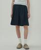 MOTT Button Wide Half Pants - Navy