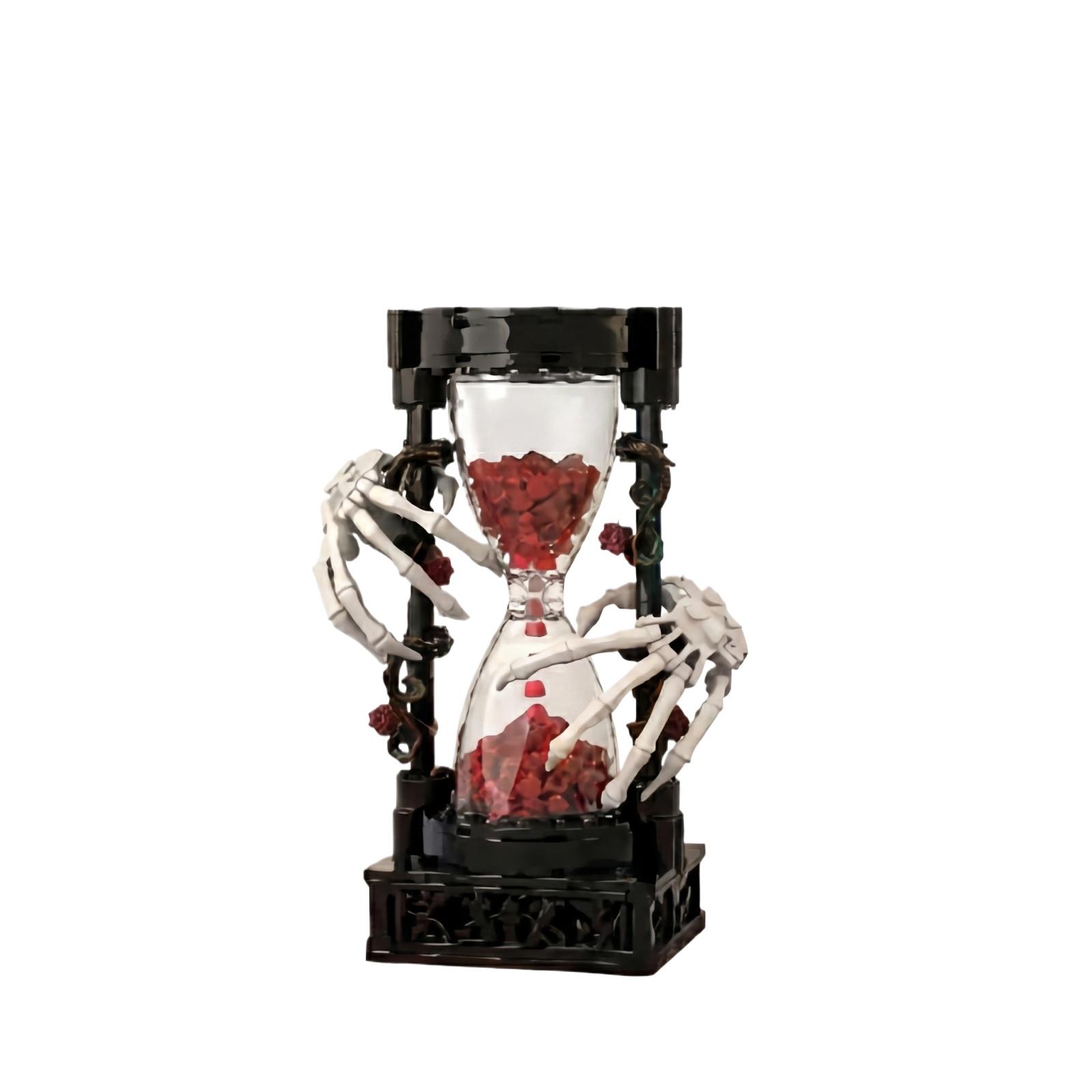 

Creative Gothic Style Skull and Rose Hourglass Building Blocks Set 205 Pieces Small Particles Construction Toy for Children and Collectors One Size
