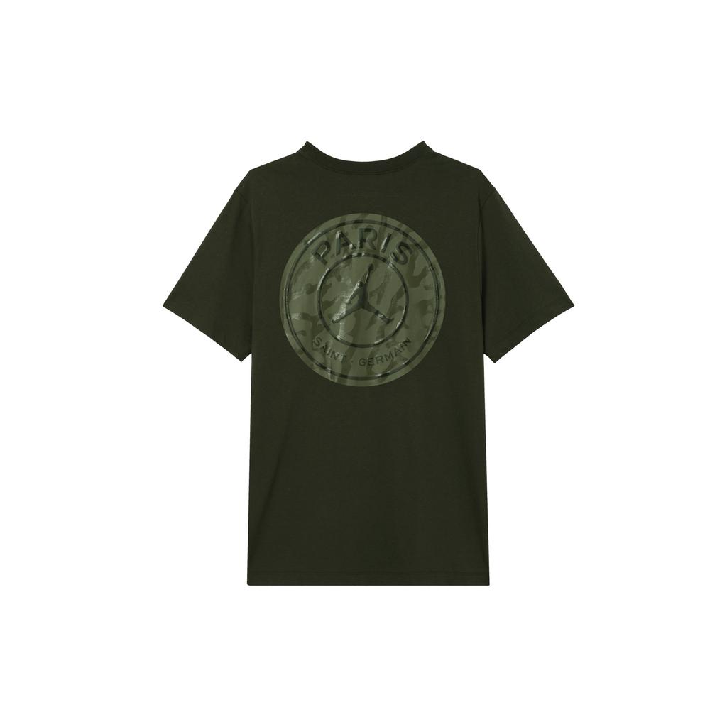 Jordan PSG Collaboration Round Neck Casual Short Sleeve T-Shirt SS24 Men Tops Dark-Green FN5333-355