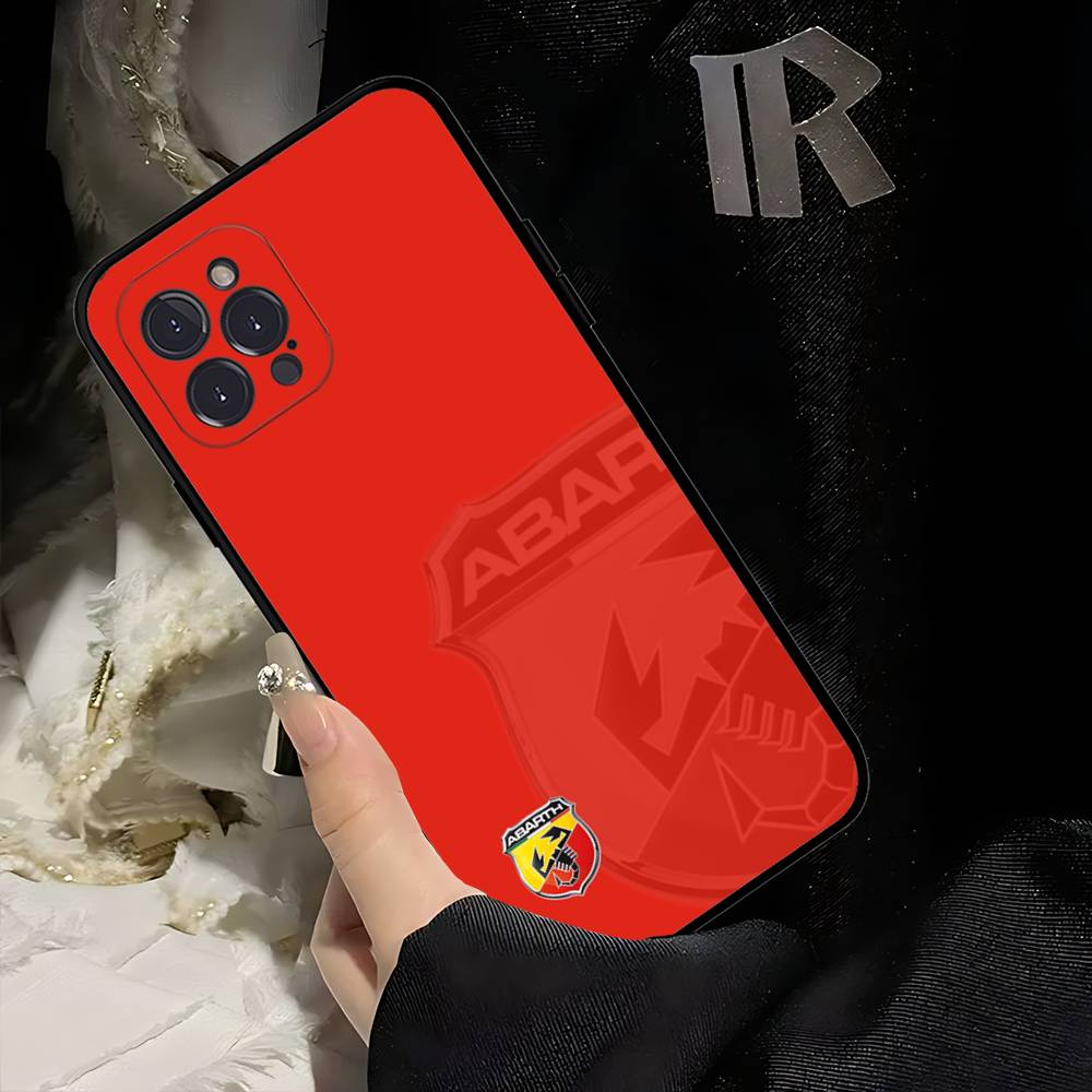 A-Abarth LOGO Phone Case For Iphone 17 Air 16 15 14 13 12 11 Pro Max 16 15 14 Plus TPU Soft Case