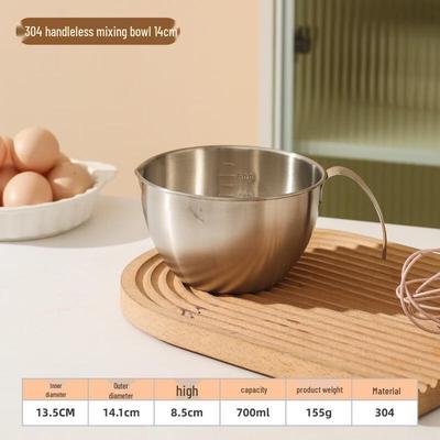 Ruhan 304 Edelstahl Rührschüssel-Set mit Griff & Skala