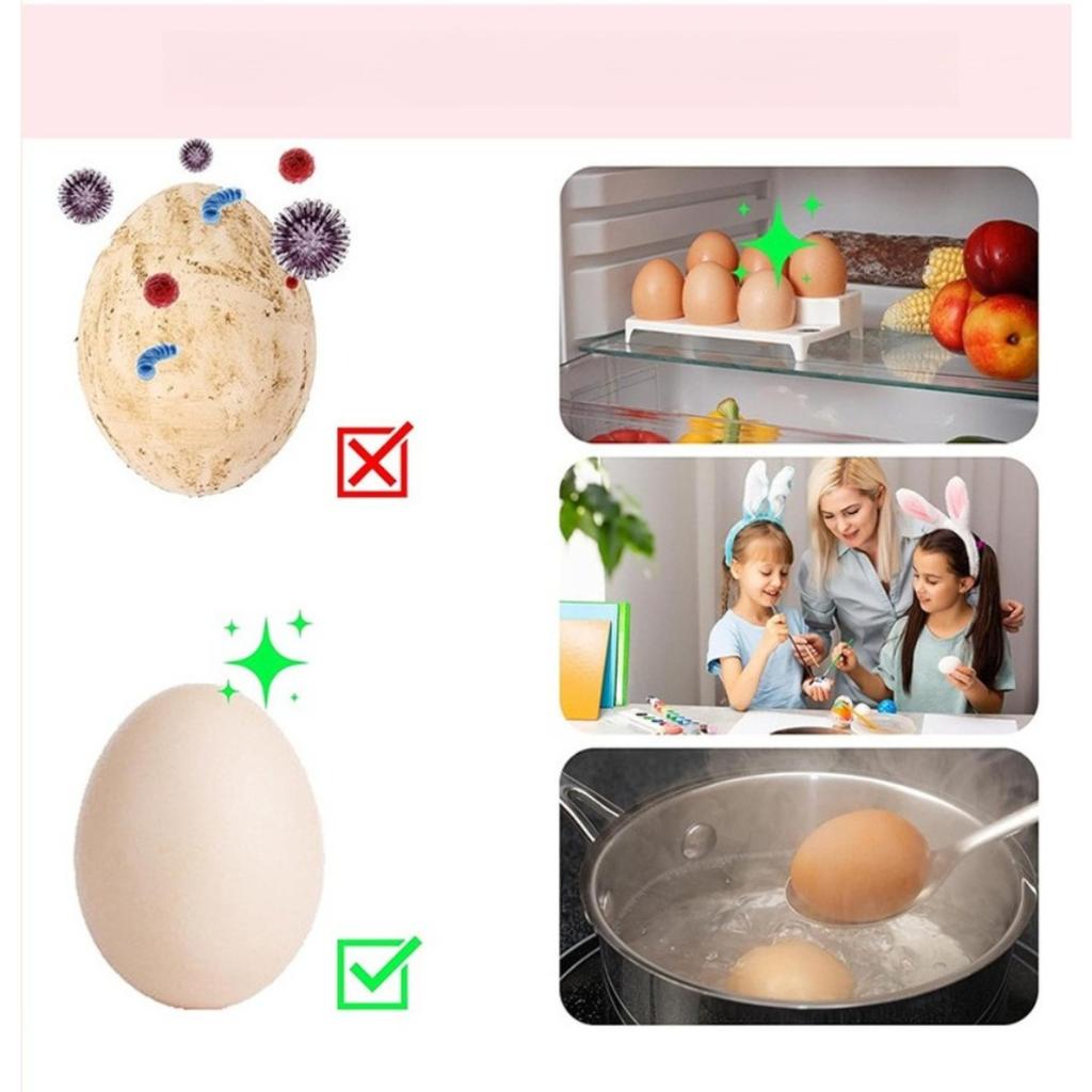 Silicone Egg Cleaning Brush, Dual-Head Egg Washer Scrubber with Bristles, Food-Grade Kitchen Tool for Washing Eggshells