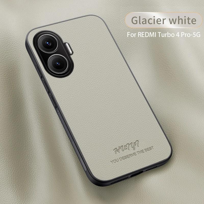 

For POCO F7 5G Car Built-in Magnetic Cover for POCO F 7 Mi POCOF7 Luxury Business Leather Soft Frame Matte Protective Case for POCO F7 белый