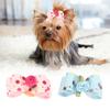 20Pcs Dog Hair Bowknot with Elastic Band Pet Puppy Teddy Grooming Hair Accessories Random Color