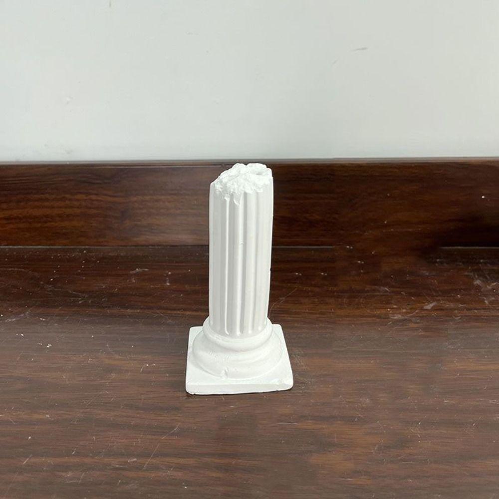 Luxury Roman Column Ring Stand Exquisite Ring Display Rack Vintage Plaster Ring Holder  Photo Props