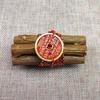 Peach Wood Five-Color Thread Pendant Set - 7 Pcs (7 cm) for Living Room or Bedroom Decor, Stress-Relief Charm