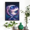 DIY 5D Diamond Painting Art Purple Moon Full Round Mosaic Diamond Embroidery Landscape Cross Stitch Set Home Decoration