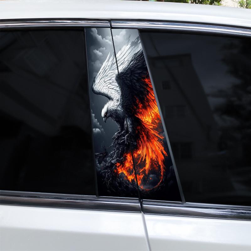 2pcs Car B-pillar sticker Vinyl waterproof sticker DIY car window pillar sticker Covering Scratched car center pillar sticker